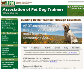 Association of Pet Dog Trainers Website